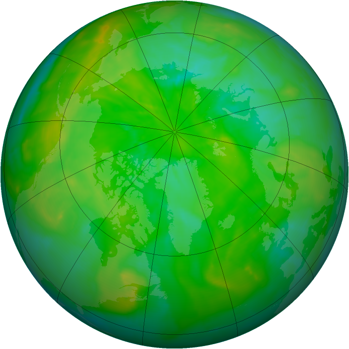 Arctic ozone map for 27 June 2012